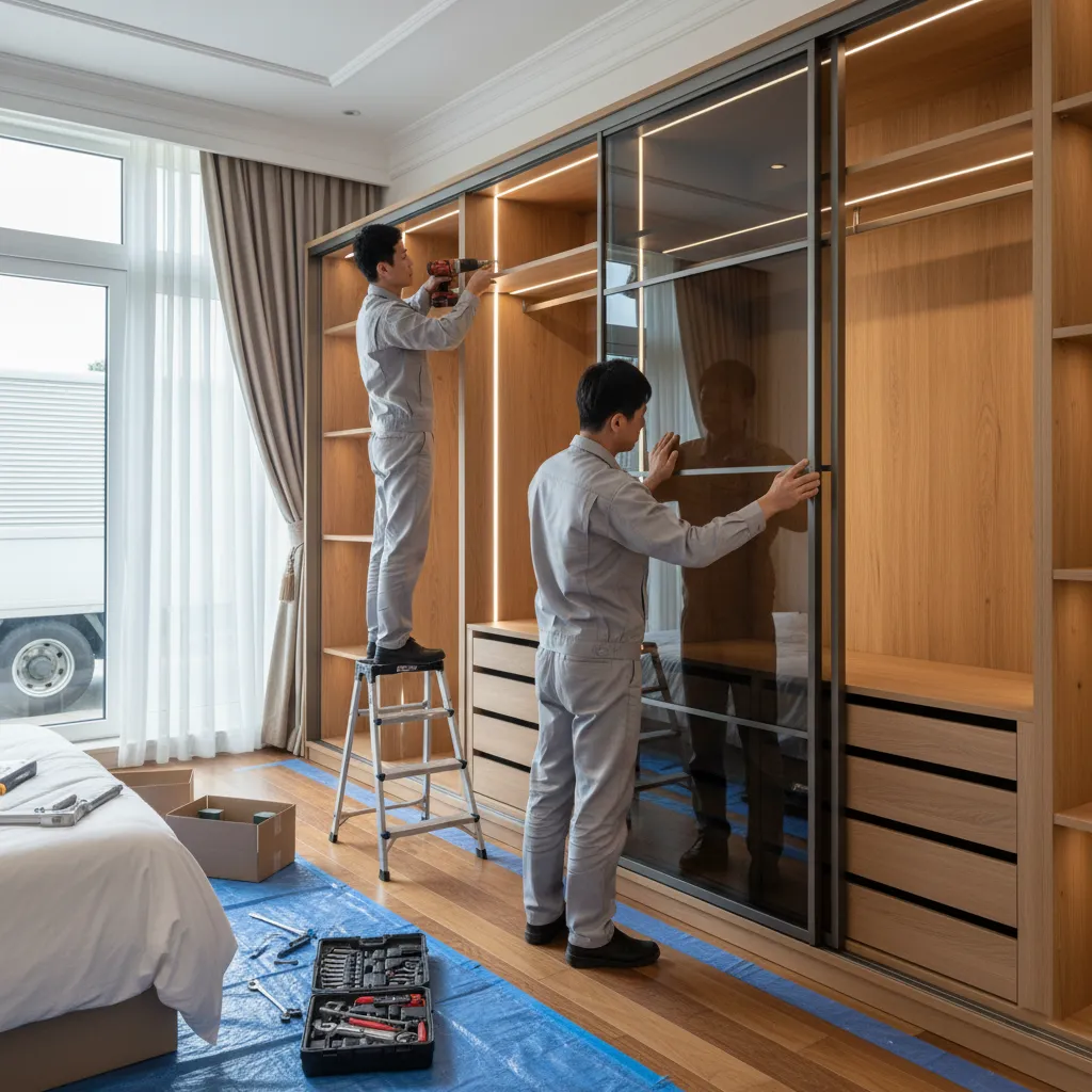 Dịch vụ thi công, lắp đặt nội thất hoàn thiện chuyên nghiệp - Bàng Vũ Furniture